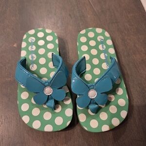 Hanna Andersson Flower Flip Flop Size 7/8